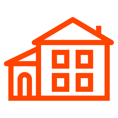 Icon representing entire house painting or residential exterior services.